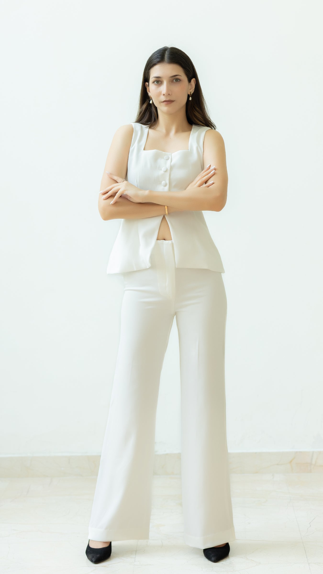 The Rooh Set – Top & Pant in White
