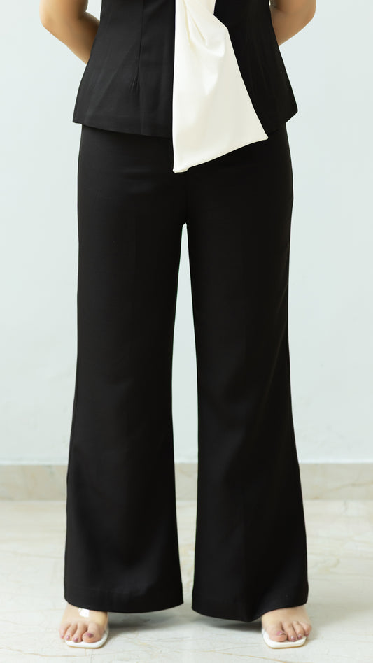 The Nira High Waisted Flared Pants – Black