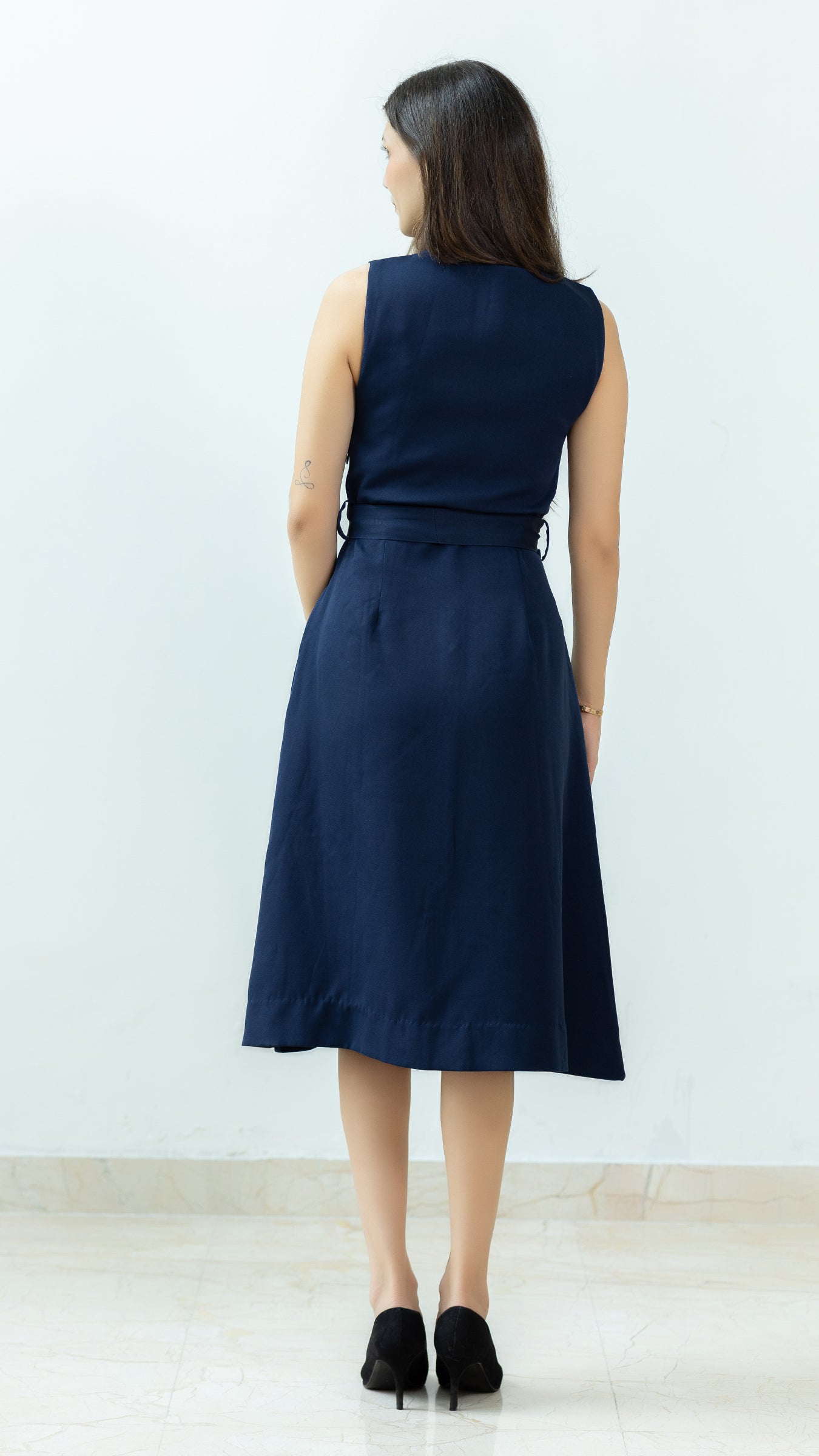 The Elara Dress – Navy