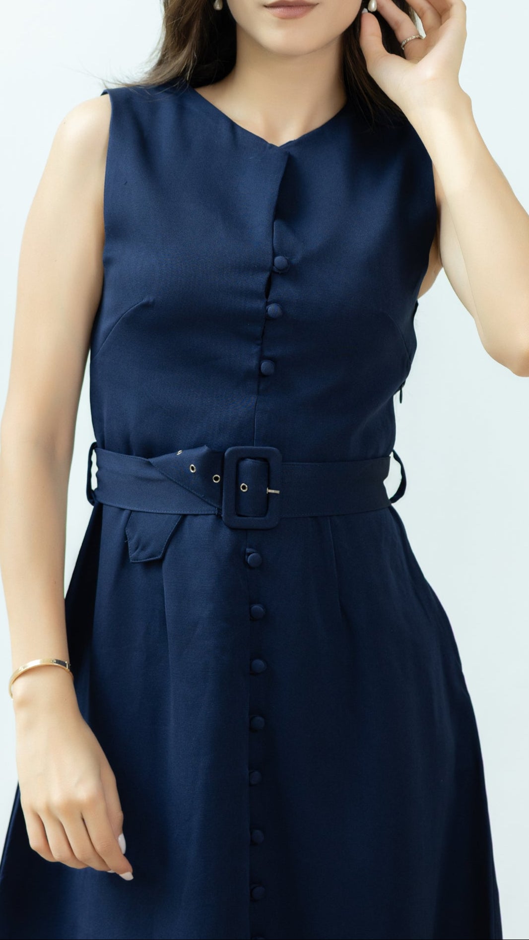 The Elara Dress – Navy