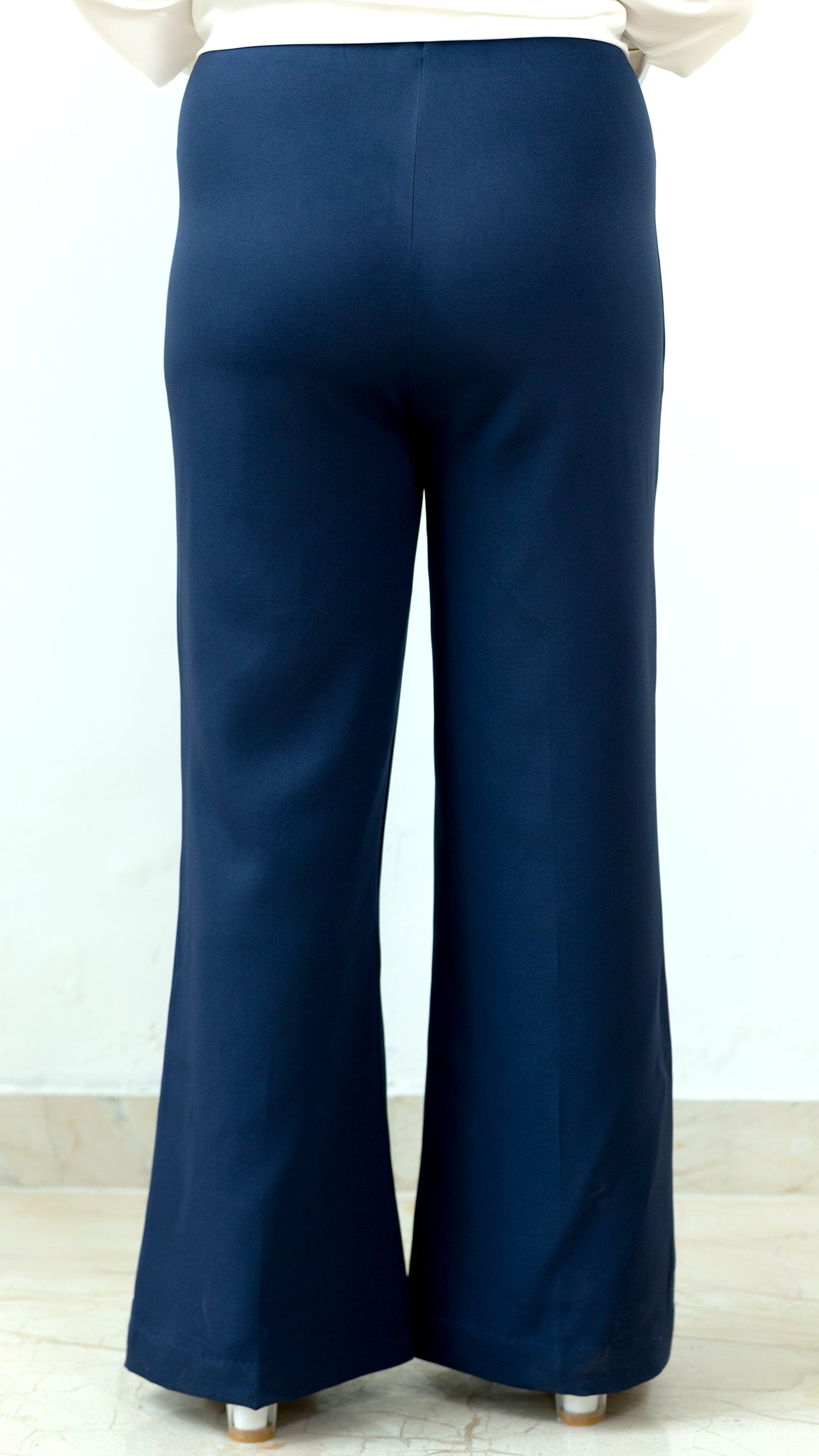 The Nira High Waisted Flared Pants – Navy