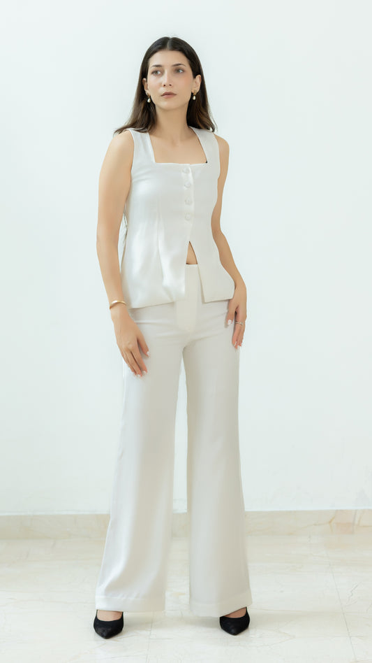 The Rooh Set – Top & Pant in White