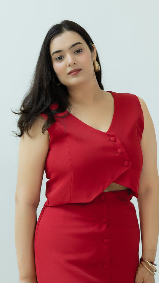 The Ora Waistcoat – Red