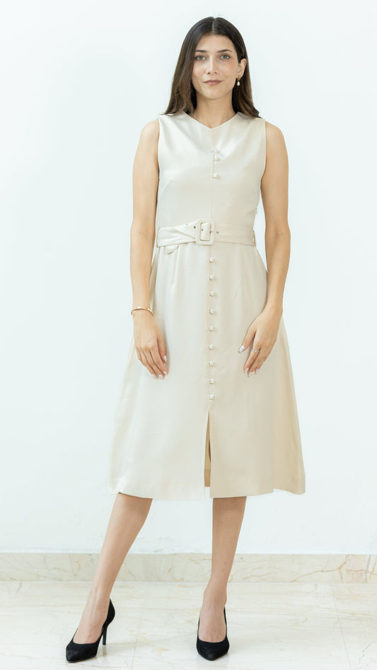 The Elara Dress – Ivory